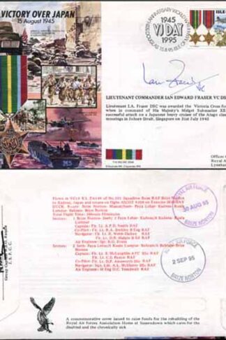 JS45/16BC Victory in Europe sign Lieutenant Commander Ian Edward Fraser VC (B)