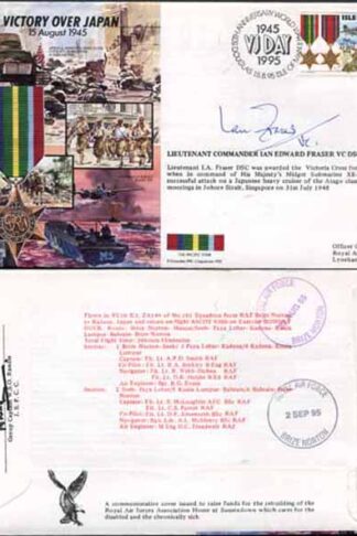 JS45/16BC Victory in Europe sign Lieutenant Commander Ian Edward Fraser VC (G)