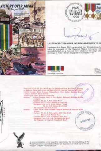 JS45/16BC Victory in Europe sign Lieutenant Commander Ian Edward Fraser VC (H)