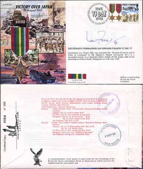 JS45/16BC Victory in Europe sign Lieutenant Commander Ian Edward Fraser VC (H)