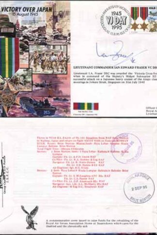 JS45/16BC Victory in Europe sign Lieutenant Commander Ian Edward Fraser VC (I)