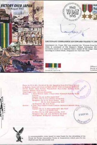 JS45/16BC Victory in Europe sign Lieutenant Commander Ian Edward Fraser VC (K)