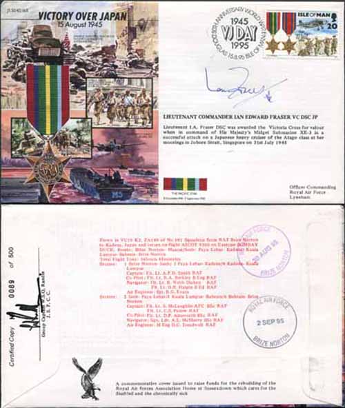 JS45/16BC Victory in Europe sign Lieutenant Commander Ian Edward Fraser VC (K)