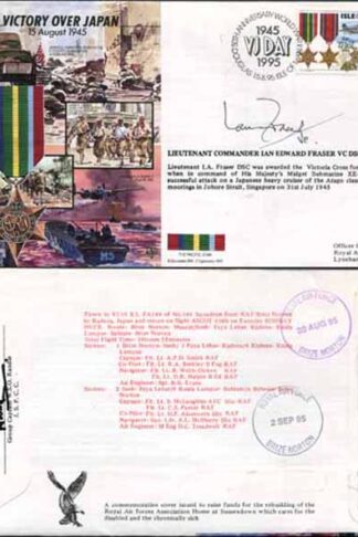 JS45/16BC Victory in Europe sign Lieutenant Commander Ian Edward Fraser VC (M)