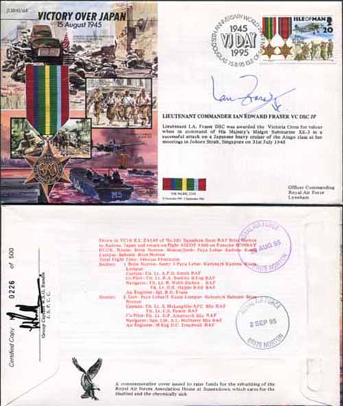 JS45/16BC Victory in Europe sign Lieutenant Commander Ian Edward Fraser VC (P)