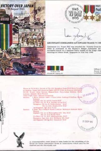 JS45/16BC Victory in Europe sign Lieutenant Commander Ian Edward Fraser VC (S)