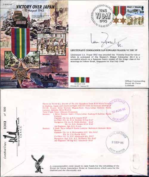 JS45/16BC Victory in Europe sign Lieutenant Commander Ian Edward Fraser VC (S)