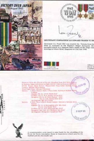 JS45/16BC Victory in Europe sign Lieutenant Commander Ian Edward Fraser VC (T)