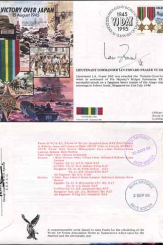 JS45/16BC Victory in Europe sign Lieutenant Commander Ian Edward Fraser VC (U)