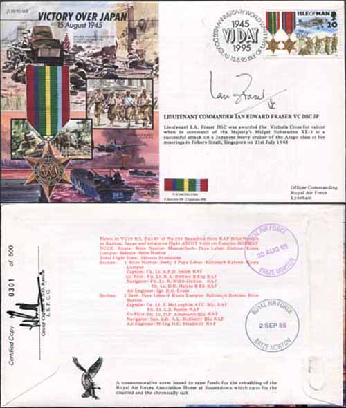 JS45/16BC Victory in Europe sign Lieutenant Commander Ian Edward Fraser VC (U)