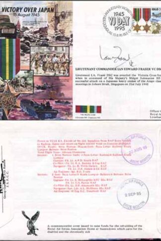 JS45/16BC Victory in Europe sign Lieutenant Commander Ian Edward Fraser VC (W)