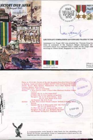 JS45/16BC Victory in Europe sign Lieutenant Commander Ian Edward Fraser VC (AB)