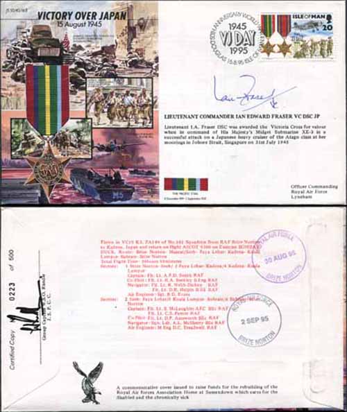 JS45/16BC Victory in Europe sign Lieutenant Commander Ian Edward Fraser VC (AB)