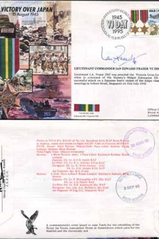 JS45/16BC Victory in Europe sign Lieutenant Commander Ian Edward Fraser VC