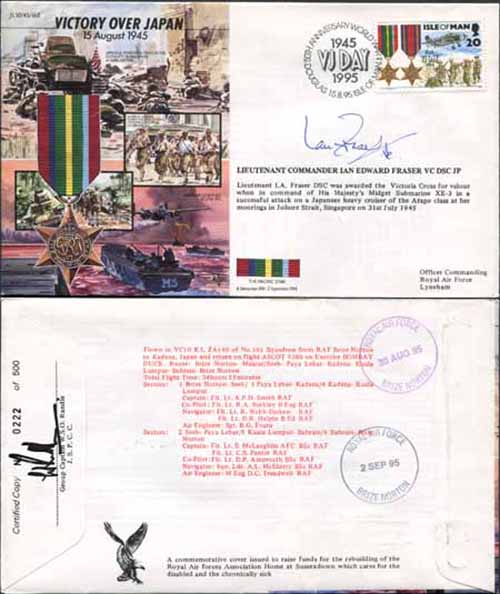 JS45/16BC Victory in Europe sign Lieutenant Commander Ian Edward Fraser VC