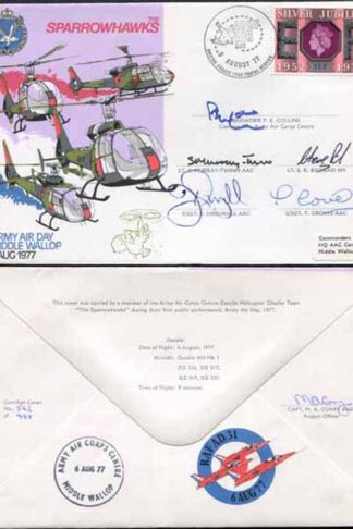 AD31c The Sparrowhawks Army Air Day Middle Wallop Team Signed (A)