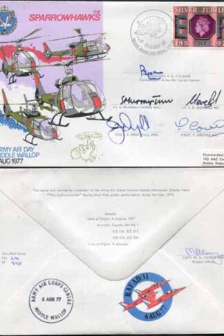 AD31c The Sparrowhawks Army Air Day Middle Wallop Team Signed (B)