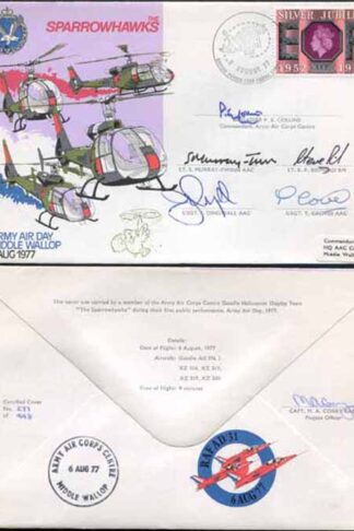 AD31c The Sparrowhawks Army Air Day Middle Wallop Team Signed (C)