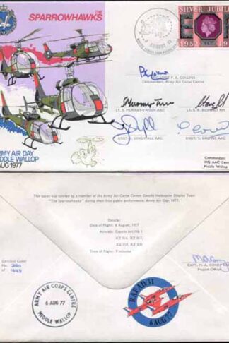 AD31c The Sparrowhawks Army Air Day Middle Wallop Team Signed (D)