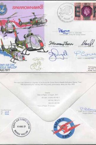 AD31c The Sparrowhawks Army Air Day Middle Wallop Team Signed (E)