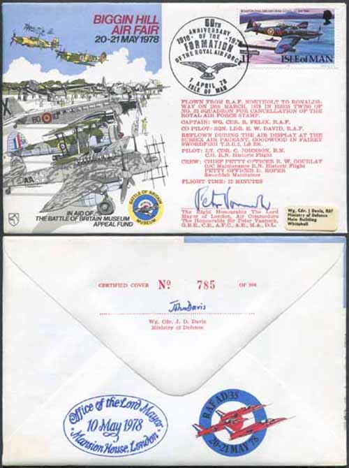 AD35c Biggin Hill air Fair Signed by The Honourable Sir Peter Vanneck