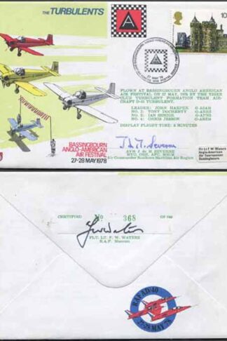AD40c The Turbulents Bassingbourn Anglo-US Air Fest Signed by A.V.M. Severne (A)