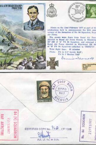 HA13c Flt Lt A W Beauchamp Proctor Signed by Sir Denis Barnett (A)