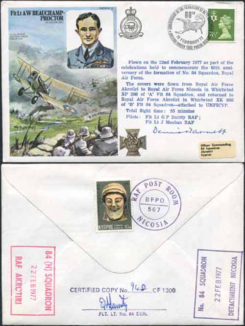 HA13c Flt Lt A W Beauchamp Proctor Signed by Sir Denis Barnett (A)