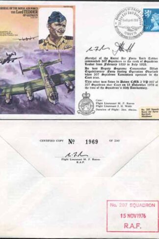 HA12b The Lord Tedder of Glenguin Signed by M.F. Reeves and J.H. Webb (A)