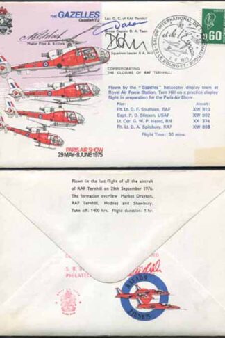 AD9f The Gazelles Paris Air Show Signed by A. Riddok RAF Ternhill and D.A. Toon