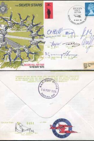 AD17d Silver Stars Biggin Hill Air Fair 14-16 May 1976 Signed by All 8 Members
