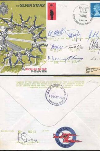 AD17d Silver Stars Biggin Hill Air Fair 14-16 May 1976 Signed by All 8 Members
