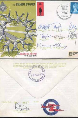 AD17d Silver Stars Biggin Hill Air Fair 14-16 May 1976 Signed by All 8 Members