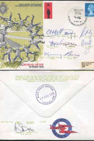 AD17d Silver Stars Biggin Hill Air Fair 14-16 May 1976 Signed by All 8 Members