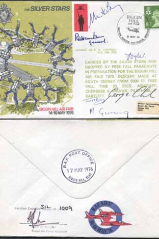 AD17e Silver Stars Biggin Hill Air Fair 14-16 May 1976 Signed by some members (