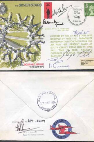 AD17e Silver Stars Biggin Hill Air Fair 14-16 May 1976 Signed by some members (