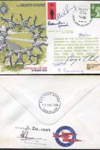 AD17e Silver Stars Biggin Hill Air Fair 14-16 May 1976 Signed by some members (