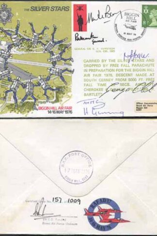 AD17e Silver Stars Biggin Hill Air Fair 14-16 May 1976 Signed by some members (