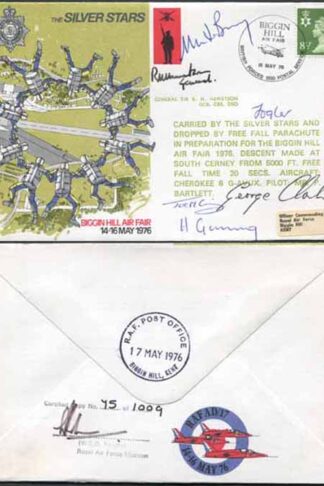 AD17e Silver Stars Biggin Hill Air Fair 14-16 May 1976 Signed by some members (