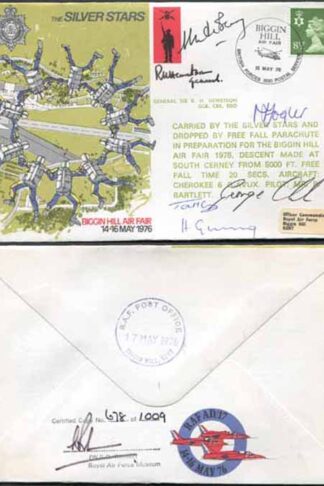 AD17e Silver Stars Biggin Hill Air Fair 14-16 May 1976 Signed by some members (