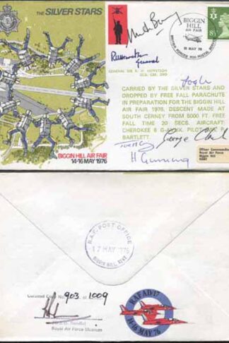 AD17e Silver Stars Biggin Hill Air Fair 14-16 May 1976 Signed by some members (