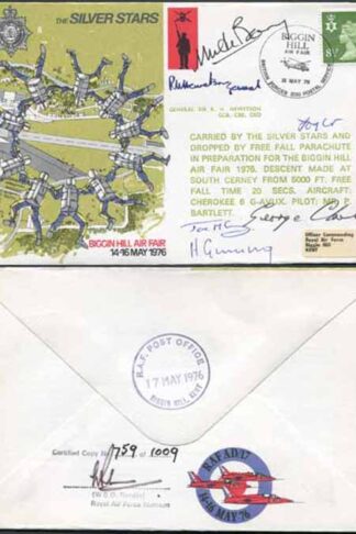 AD17e Silver Stars Biggin Hill Air Fair 14-16 May 1976 Signed by some members (