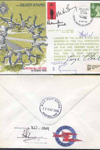 AD17e Silver Stars Biggin Hill Air Fair 14-16 May 1976 Signed by some members (