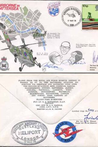 AD36c Airbourne in Battersea Signed S.J. Morris Chris Wren and David Cyster (E)