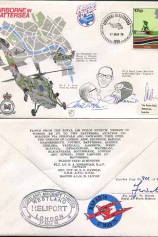 AD36c Airbourne in Battersea Signed S.J. Morris Chris Wren and David Cyster (G)