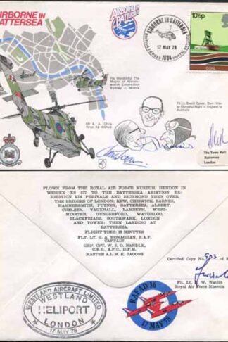 AD36c Airbourne in Battersea Signed S.J. Morris Chris Wren and David Cyster (H)