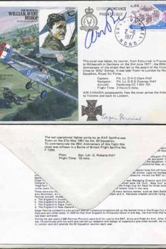 HA18c Air Marshal William Avery Bishop Signed by Art Bishop Edgar Percival (A)