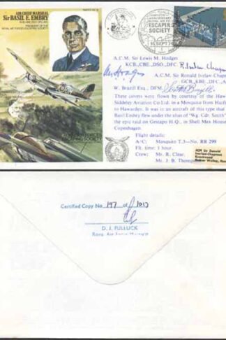 ES16c ACM Sir Basil E. Embry 30th Ann Signed by 3 V-Presidents of the RAFES