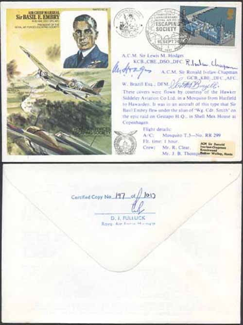 ES16c ACM Sir Basil E. Embry 30th Ann Signed by 3 V-Presidents of the RAFES