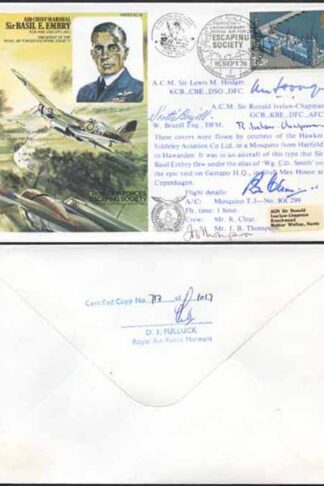 ES16c ACM Sir Basil E. Embry 30th Ann Signed by 3 V-Presidents of the RAFES and